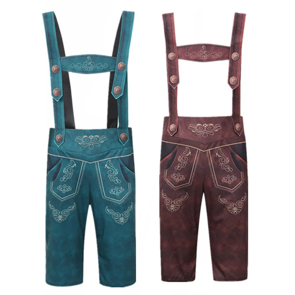 Pantalon de bière traditionnelle bavaroise pour hommes adultes, Allemagne, ixd'Halloween, Cosplay, Lederhanced