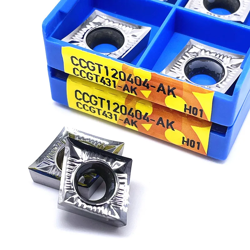 

CCGT060204 CCGT09T304 CCGT120402 AK H01 CNC Turning Inserts For Aluminum Copper Wood Carbide Aluminum Blade CCGT 06 09 12