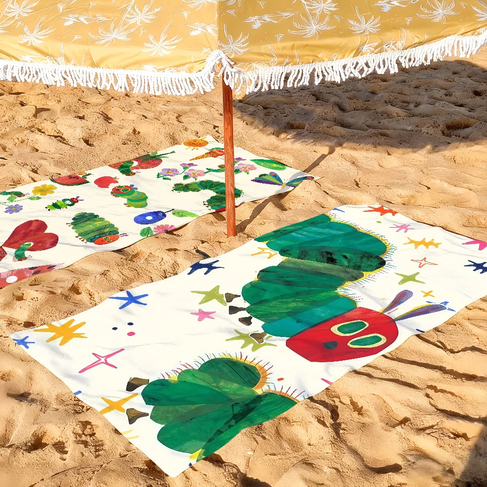 The V-very H-hungry Caterpillar Beach Towel For Beaches Yoga Studios Gyms Hot Springs Swimming Pools And Picnics