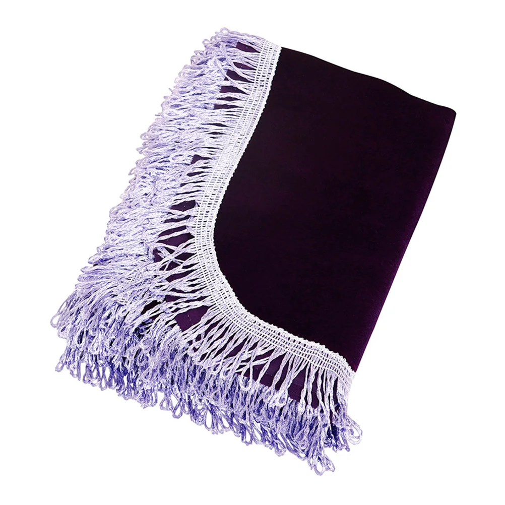 

Piano Cover Tassel Edge Velour Fabric Modern Minimalist Style Luxury Dust Protector Semi Cover Design for Electric Upright Piano