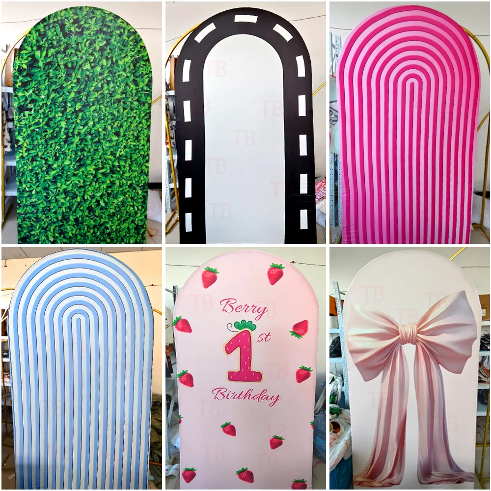 Personalized Custom Arch Backdrop Cover Photography background For Baby shower Wedding Decor Engagement Accessory Birthday party