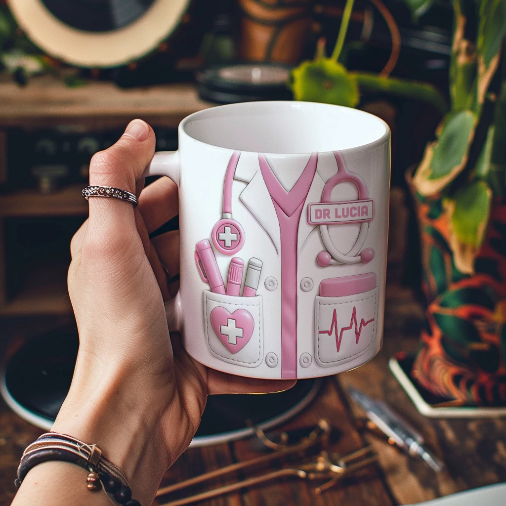 Customized Doctor Theme Ceramic Mug Personalized Gifts for Doctors Coffee Mugs White Personalized Mugs for Men And Women