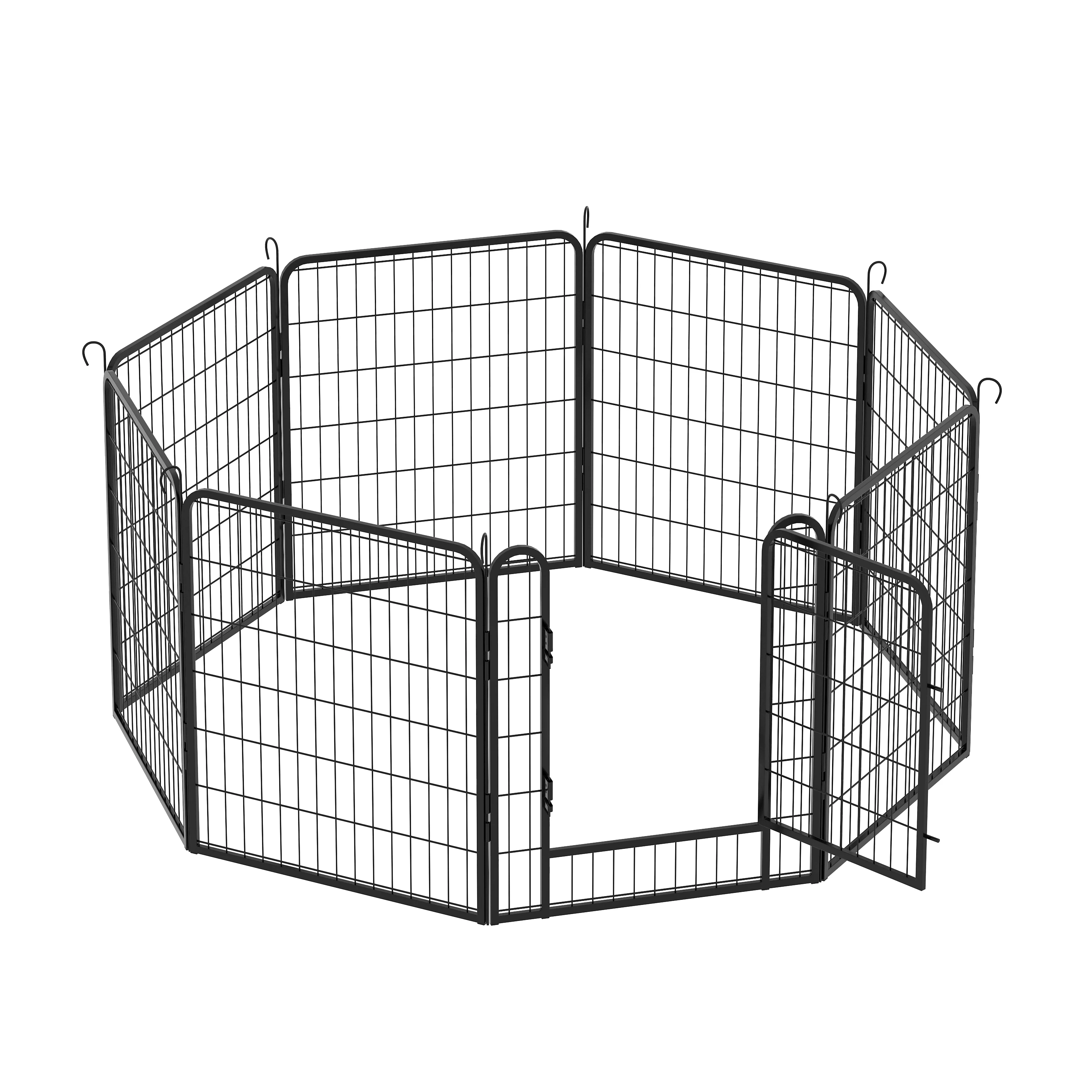 8 Panels Heavy Duty Metal Playpen with door,31.7