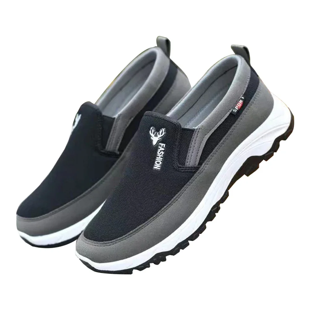 Men Running Hiking Sneakers Breathable Orthopedic Travel Plimsolls Slip On Comfortable for Outdoor Activity Hiking Walking