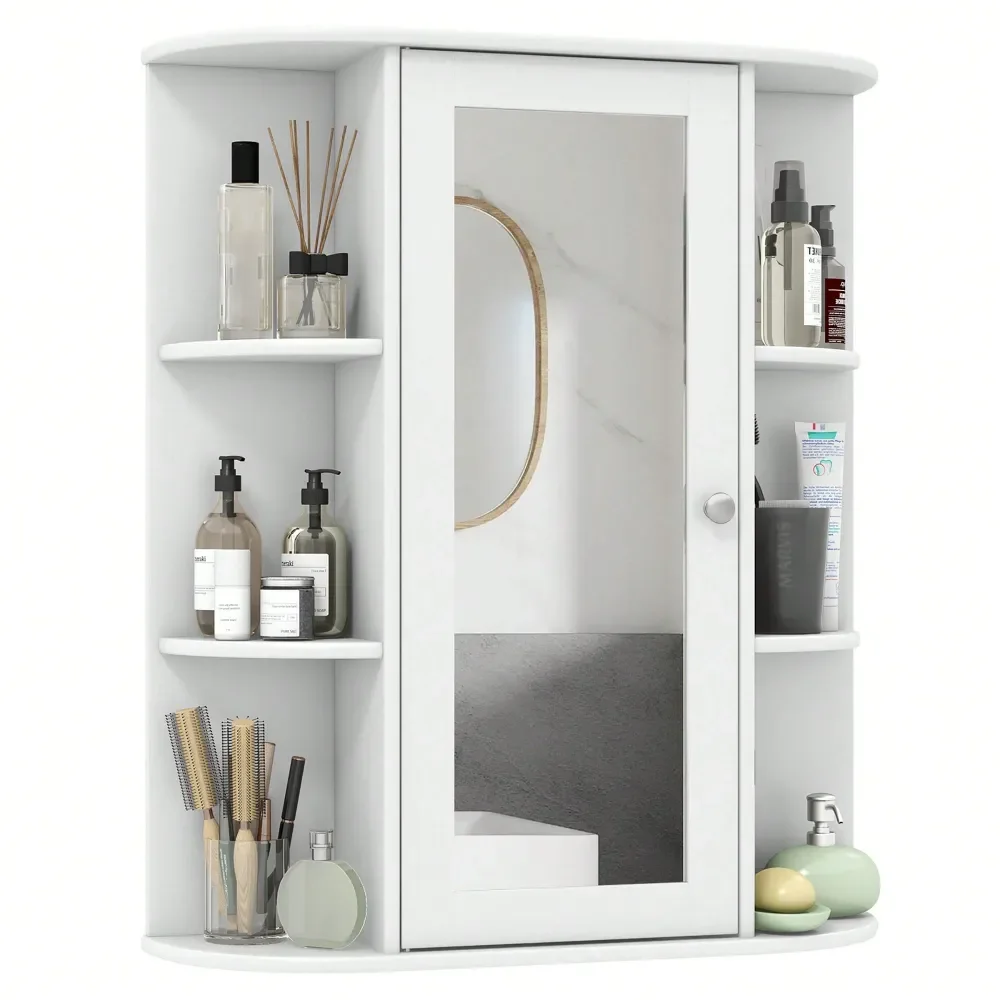 

Bathroom Wall Medicine Cabinet Wall Mounted Storage Organizer W Mirror Door