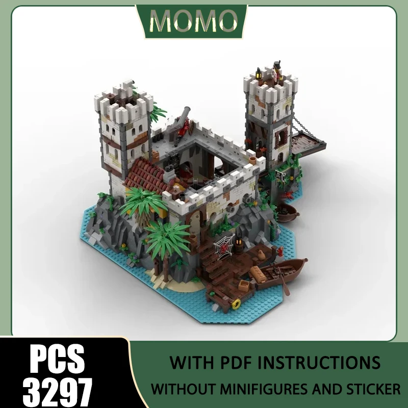 

Moc Building Blocks Modular Imperial Fortress (Pirates Series #9) Model Technology Bricks DIY Assembly Holiday Construstion Toy