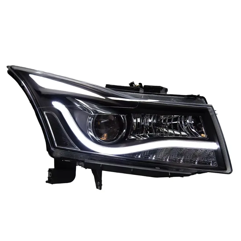Headlight Assembly Retrofit LED Projector Lenses Daytime Running Lights HID Xenon Bulbs Turn Signals