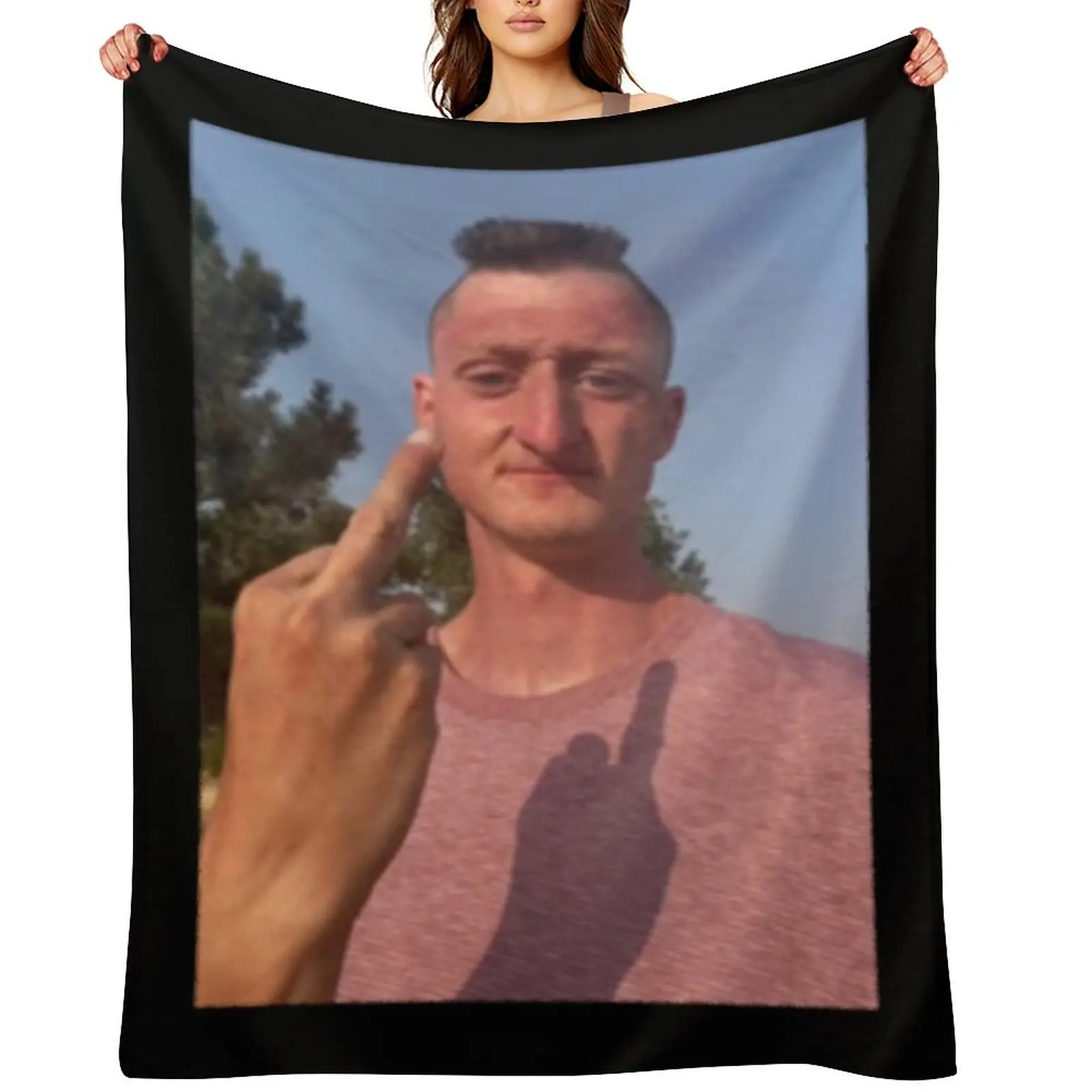 Daniel Larson Angry Throw Blanket For Sofa Thin Luxury Designer for winter Furrys For Baby blankets and throws Blankets
