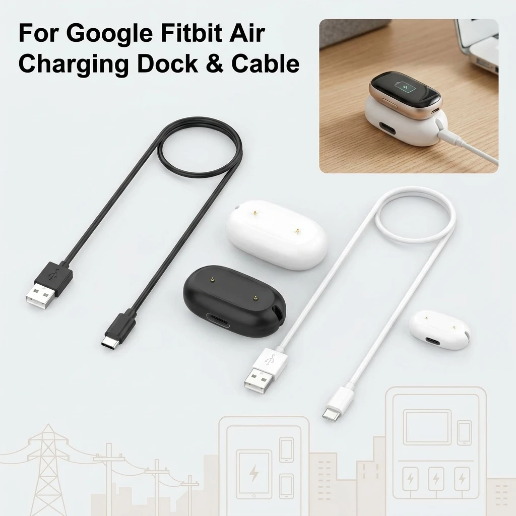 Split Magnetic Charging Dock for Google Fitbit Air Watch Type-C Watch Charger Compatible with Various Brands