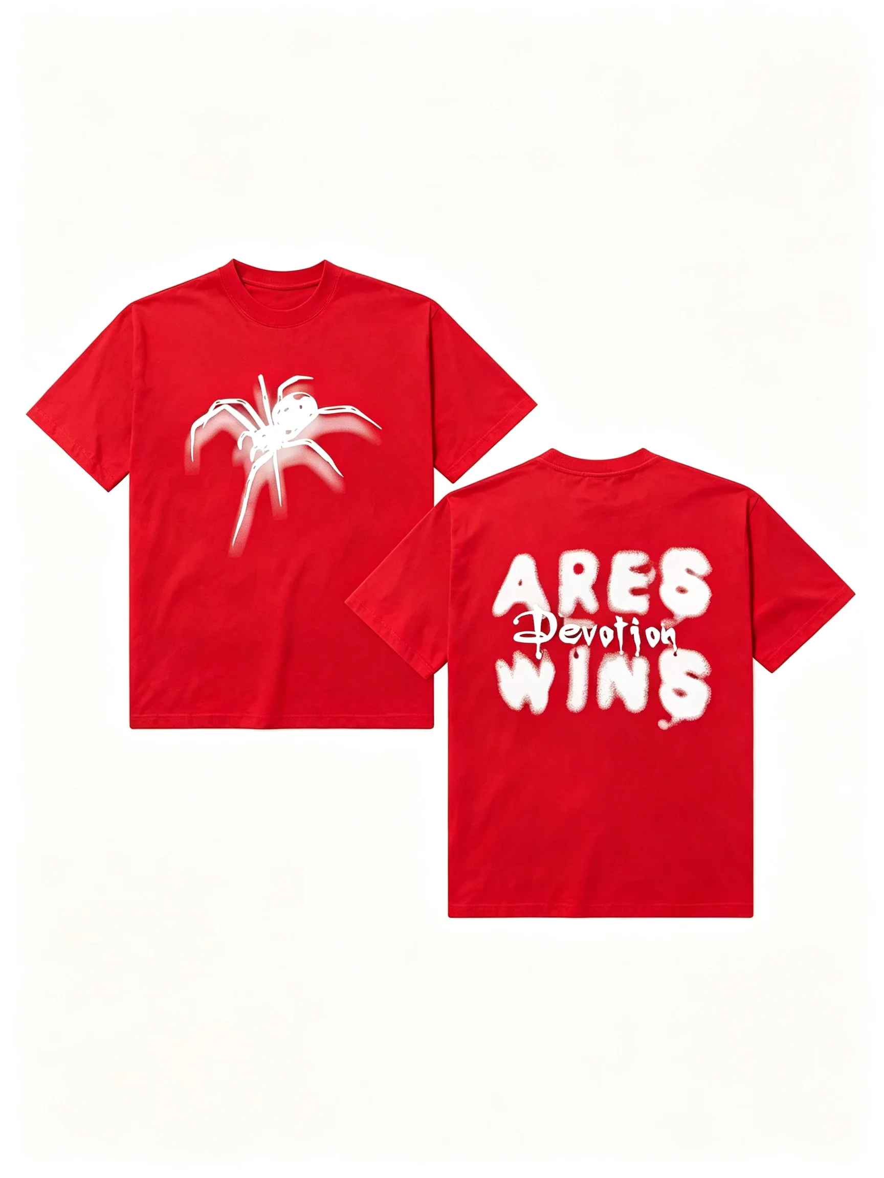 2026 Parent-child T-shirt with spider print. Comfortable and versatile. Perfect for Halloween outfits.