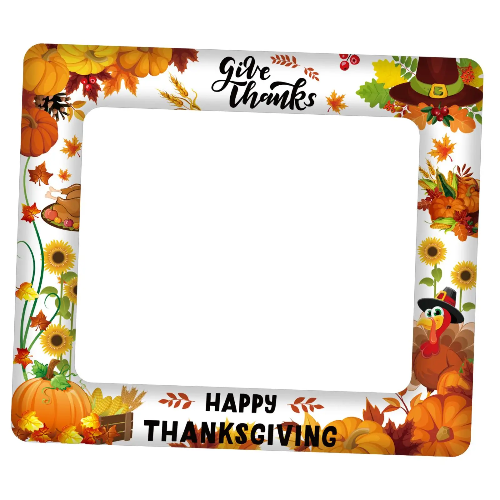 Photo Props Inflatable Selfie Frame Thanksgiving Picture Props Frame for Family