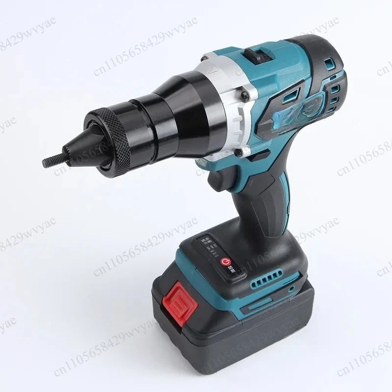High Power Cordless Lithium Battery Blind Rivet Nut Tool Brushless Automatic Pulling Riveter for M3-M12 Nuts
