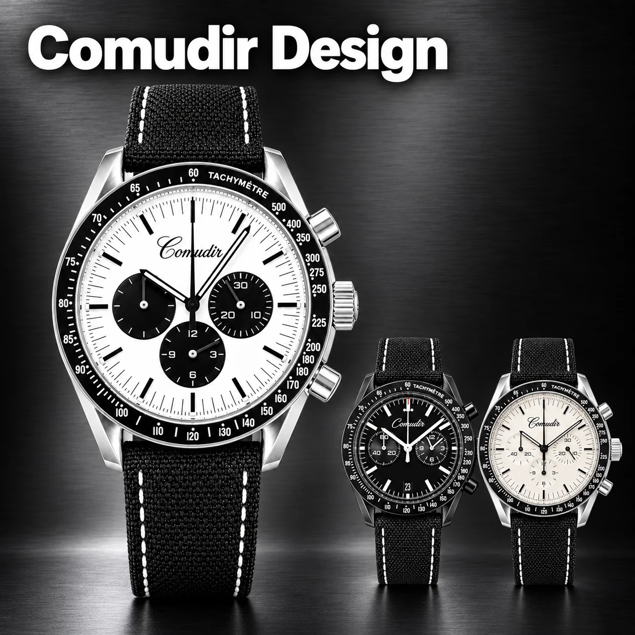 Men's automatic mechanical sports racing watch, 44mm bezel with markings, 904L stainless steel, imported automatic movement