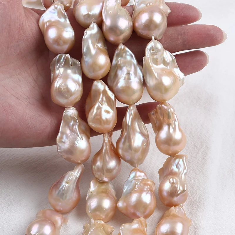 

18-23mm large big size wholesale real fresh water genuine freshwater baroque pearl beads strand jewelry