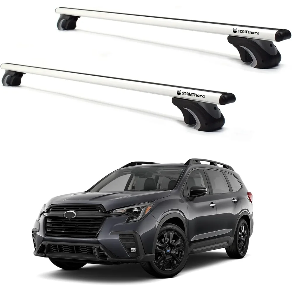 Universal Car Roof Rack Cross Bars 56" Aero Aluminum Adjustable for Most Vehicles with Raised Side Rails, 200 lbs Load Capacity