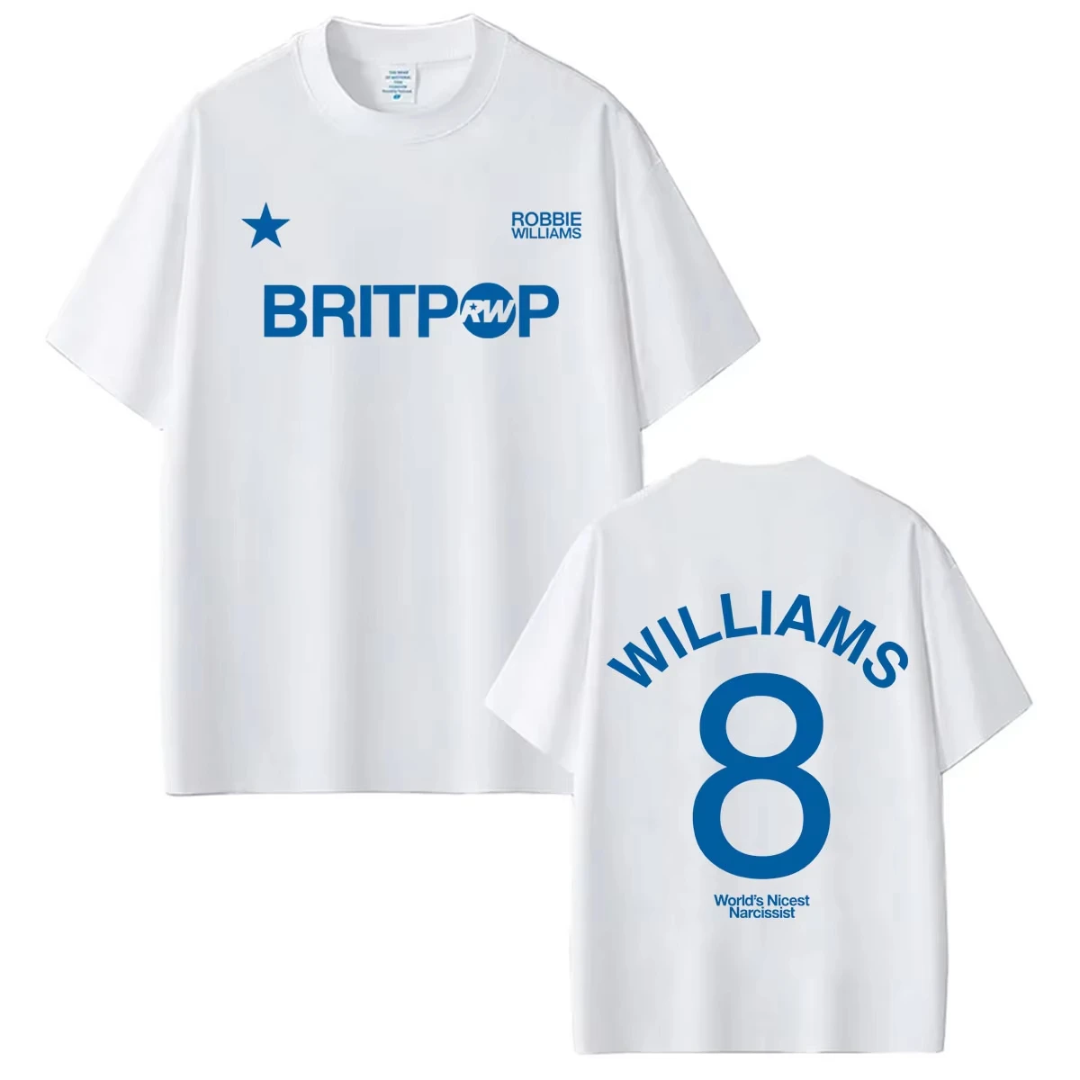 Summer Hot Sale Robbie Williams BRITPOP Album 2026 Tour Print T-short Men Women Fashion Trendy Top Cotton Gothic Round T-shirt