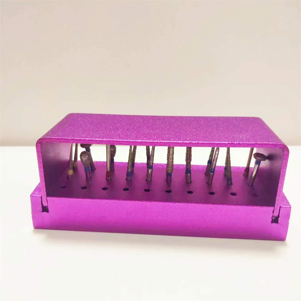 Dental Burs Storage Box 30 Holes Drill Disinfection Sterilization Rack Holder Fit for High Speed Handpiece Bur