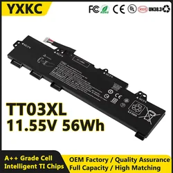 YXKC TT03XL 11.55V 56Wh Replacement Laptop Battery 6 cell For Hp Elitebook 755 850 G5 G6 Zbook 15u G5 G6 Hstnn-db8k 932824-2c1