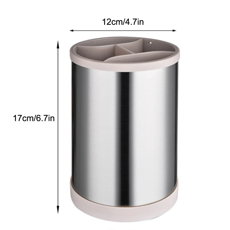 Rotatable Stainless Steel Cutlery Holder Household Tableware Drainboard Spoon Storage Kitchen Organizer Drainer Dish Drying Rack