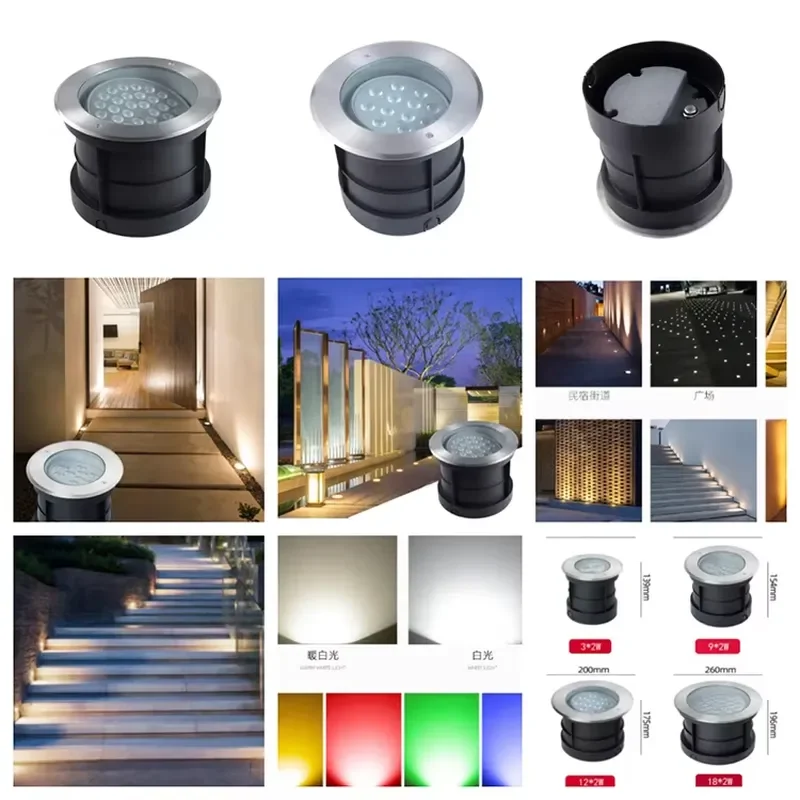Adjustable 9W LED Inground Recessed Linear Light for Landscape Stairs Step Lighting New Style - view 2