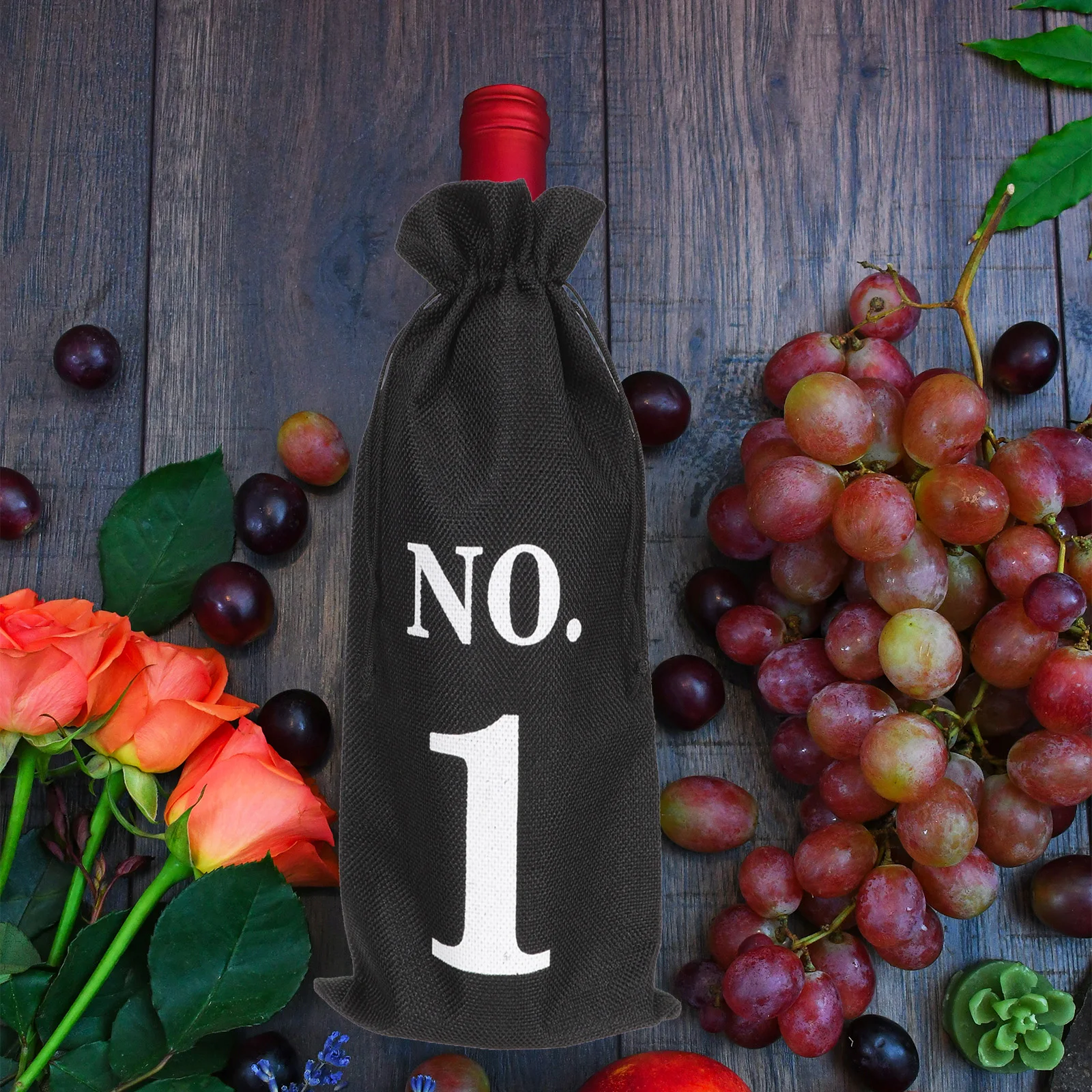 

10 Pcs Bag Set Linen Burlap Drawstring Party Packaging Bags Reusable Gift Sachet Empty Bottle Holder