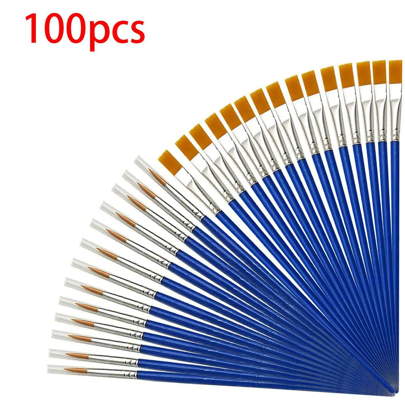 

* A14E 200 шт., набор детских кистей для акварельной живописи маслом, плоская + заостренная кисть для тела, лица, дизайна ногтей