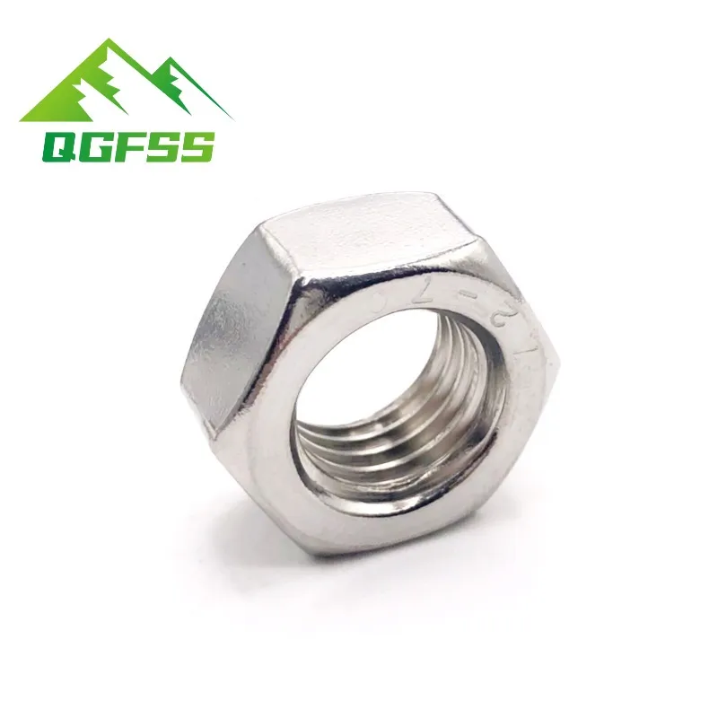 M1 M1.2 M1.4 M1.6 M2 M2.5 M3 M3.5 M4 M5 M6 M8 M10 M12 M16 M20 M24 DIN934 304 Stainless Steel Hex Hexagon Nut