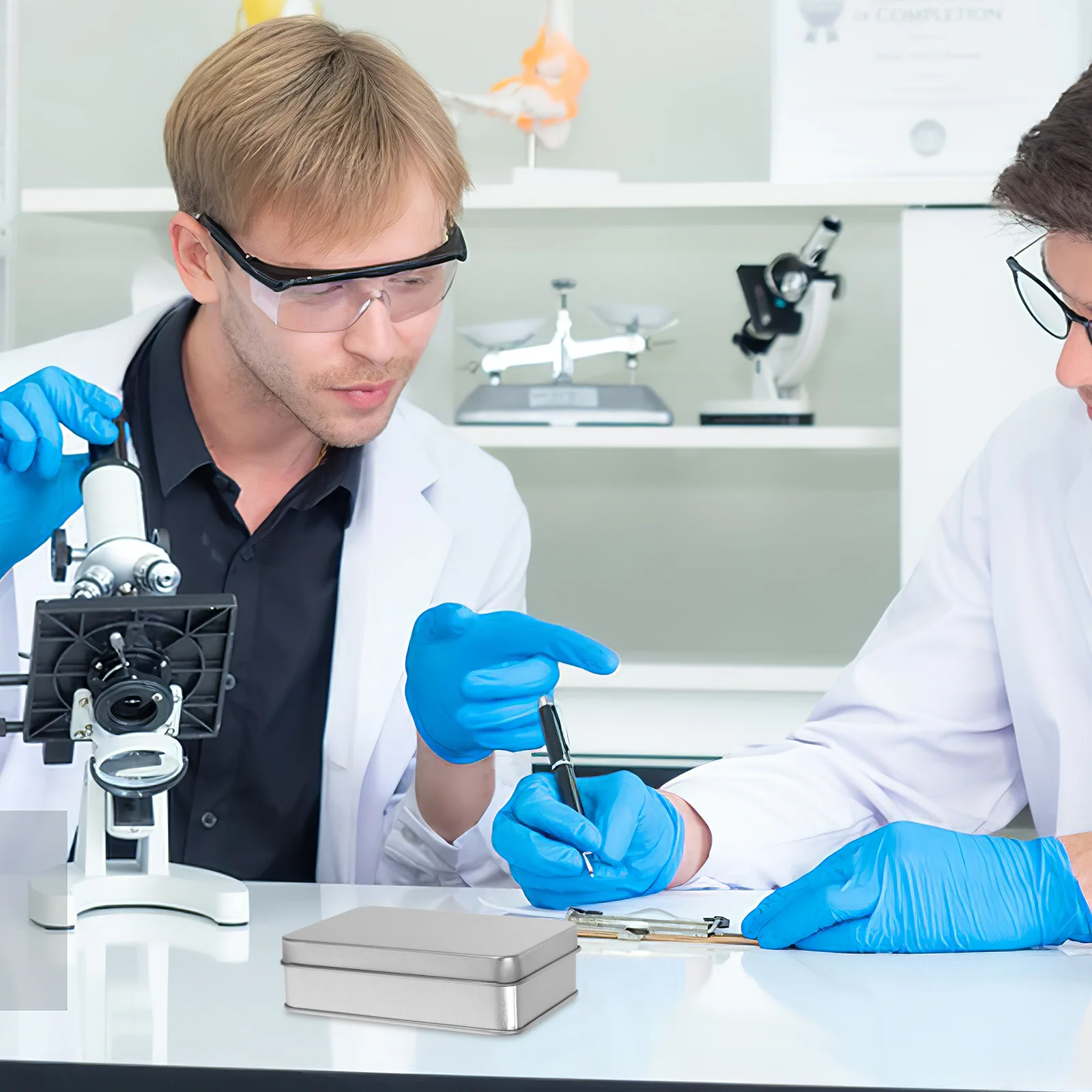 

4Pcs Tiny Containers with Lids Round Empty Metal Jars for Soil Sampling and Storage Soil Weighing Holders Weighing Container