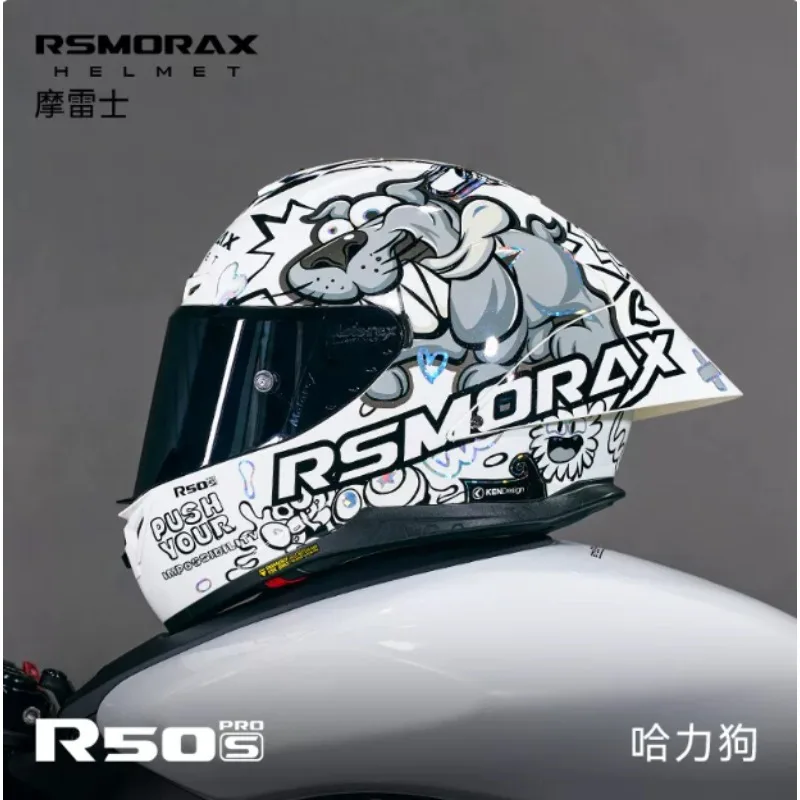 New Arrival MOTORAX Motorbike Full-face Helmet for Men and Women in All Seasons Big Tail Wing Moto Hundred Flowers Bloom Helmet