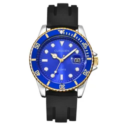 Men Original CURDDEN Brand Designer Watches Boys Fashion Casual Silicone Band Calendar Quartz Watch Black Relogio Masculino 2025