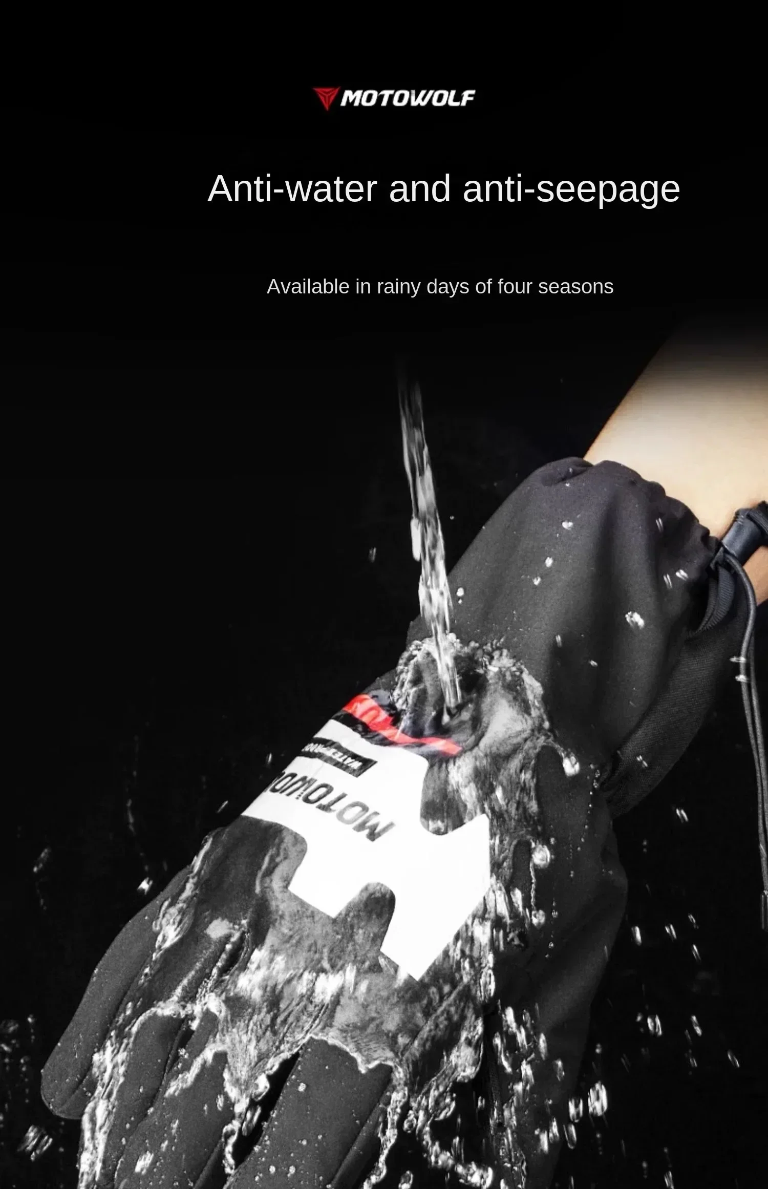 Herbst Winter Motorrad Reiten Handschuhe Wasserdichte Regenschutz Winddicht Warme Motorradfahrer Racing Fahrer Zubehör Männer Frauen – Detail 10