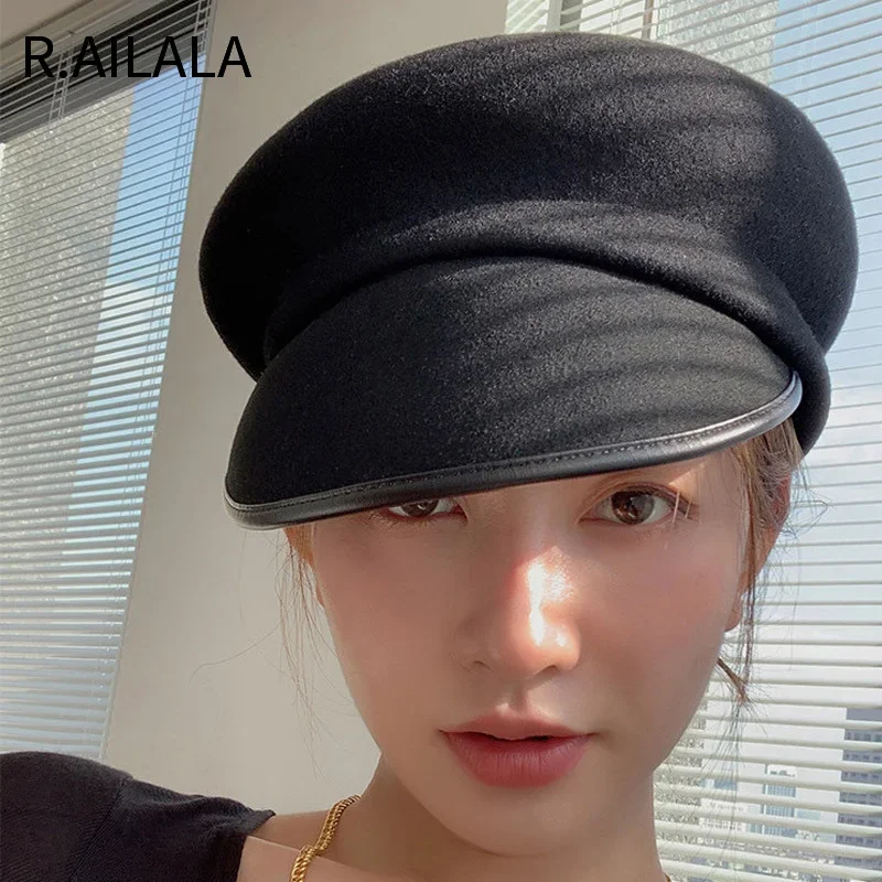 High Quality Fedoras Casual Newsboy Retro Beret Hat Wild Octagonal Cap Vintage Ivy Hats Gorras Gatsby Flat Hat Women Visors Cap