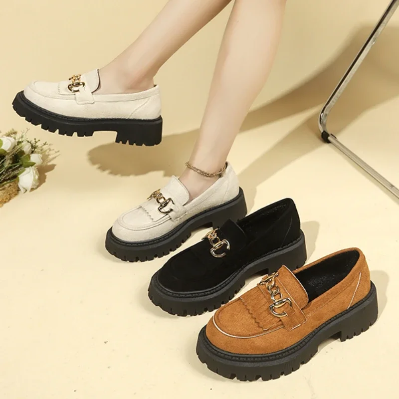 

Women Sneakers Autumn Platform British Style Lolita Shoes Low Heel Mary Jane Jk Uniform Shoes Leisure Daily Commuting Sneakers