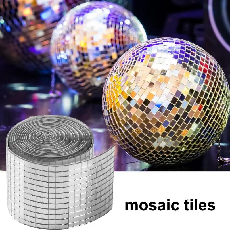 Self-Stick Square Mirror Tile Mosaic Glass Patch Sliver Glass Adhesive Wall Decal Stickers Handmade Craft Home Decoration Making