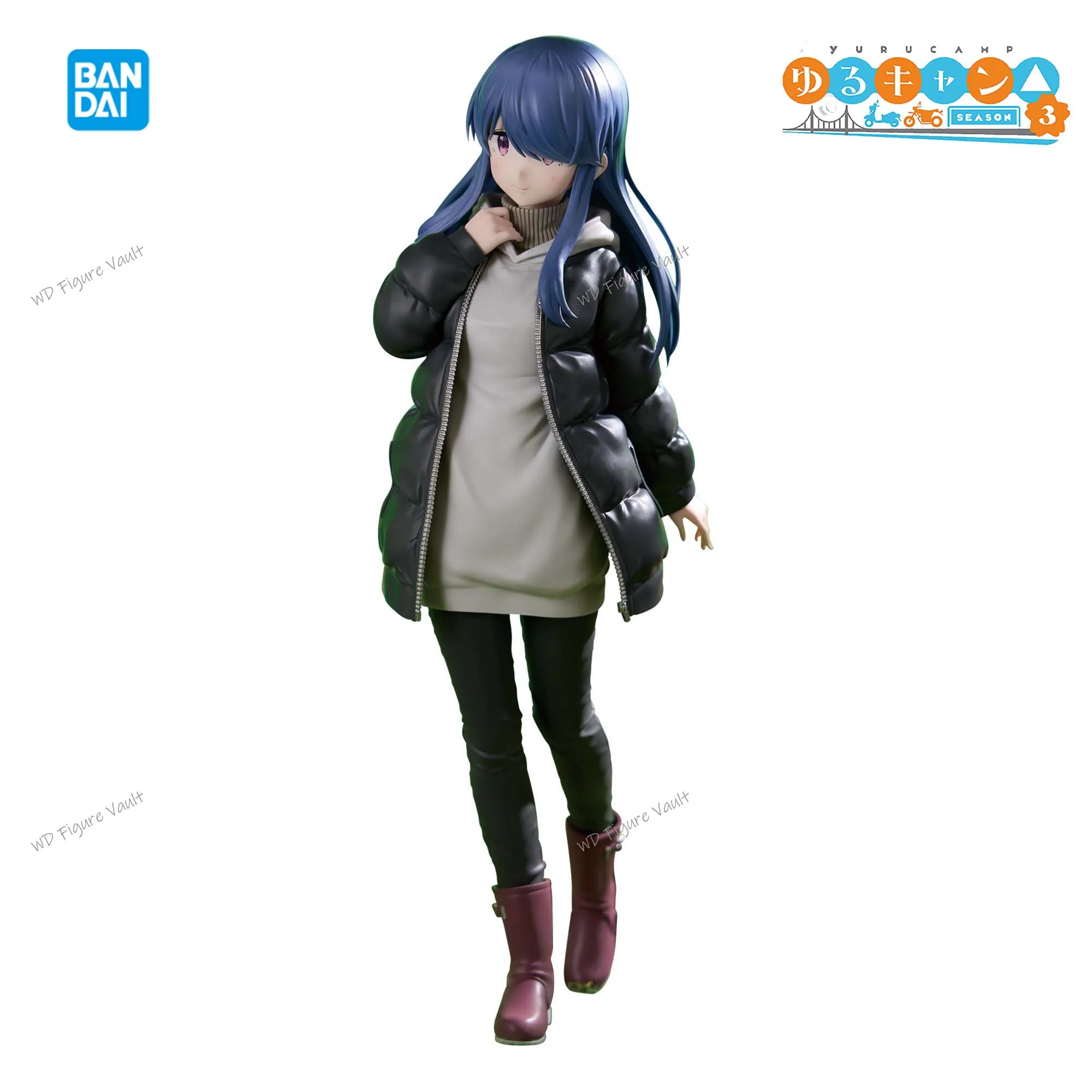 Bandai Officially Licensed  Yuru Camp  SEASON3 Rin Shima Figure   23CM PVC Genuine  Highly Detailed Collectible Model Toy Gift