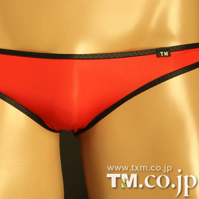 Low‑Rise Male Contrast Binding Triangle Brief Underwear Smooth Silky Breathable Elastic Sexy All‑Season Men Base Underpants