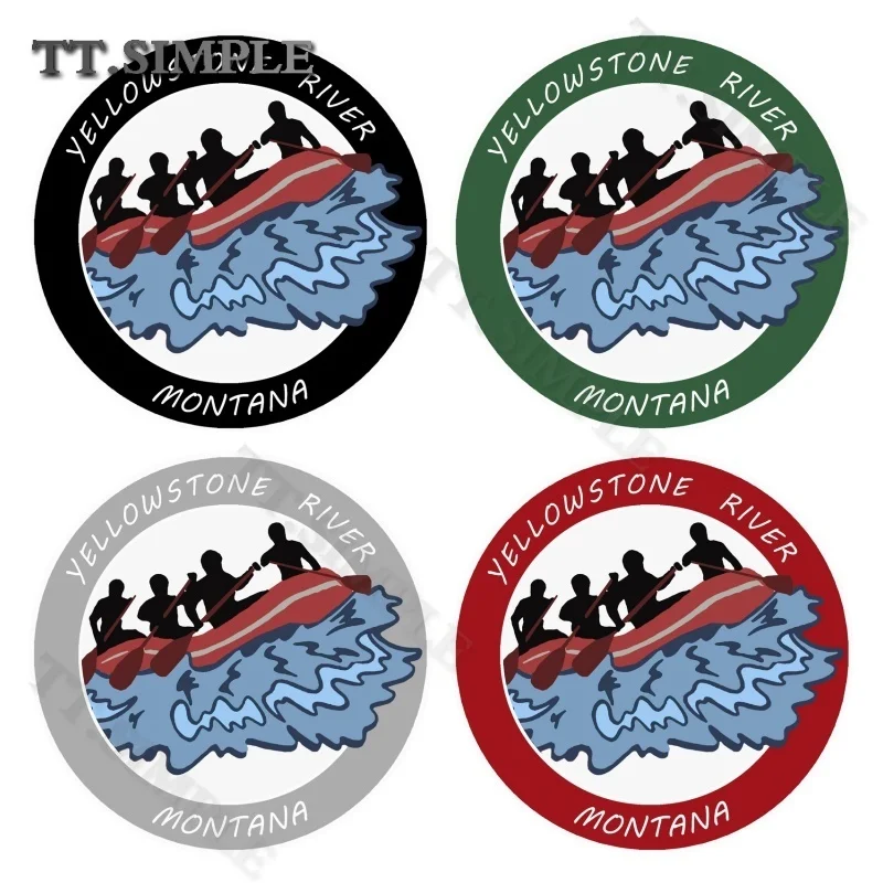 

Йеллоустоун река Монтана рафтинг бампер наклейка окно автомобиля приключенческая наклейка