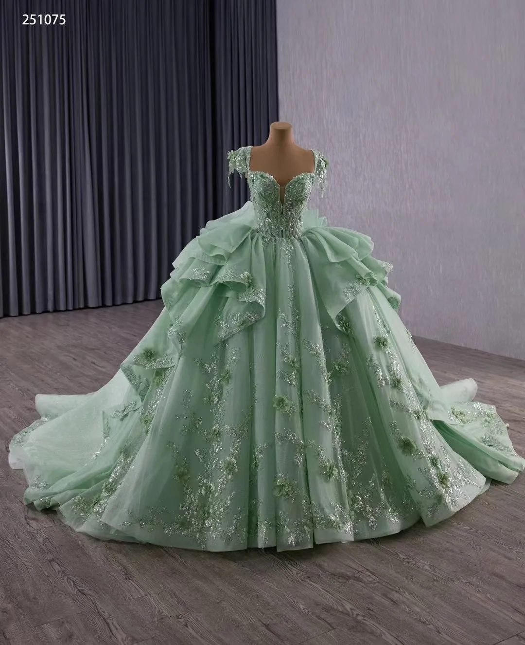 slim fit dress slacks Mint Green Quinceanera Dresses 3D Flowers Ball Gown Pageant Party Swee –  Simplepromdress