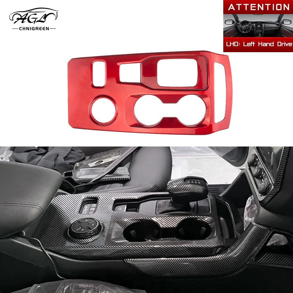 

ABS Carbon Fiber Color Red Center Console Gear Shift Panel Cover Interior Decorative Accessories for Ford Ranger Everest 2023