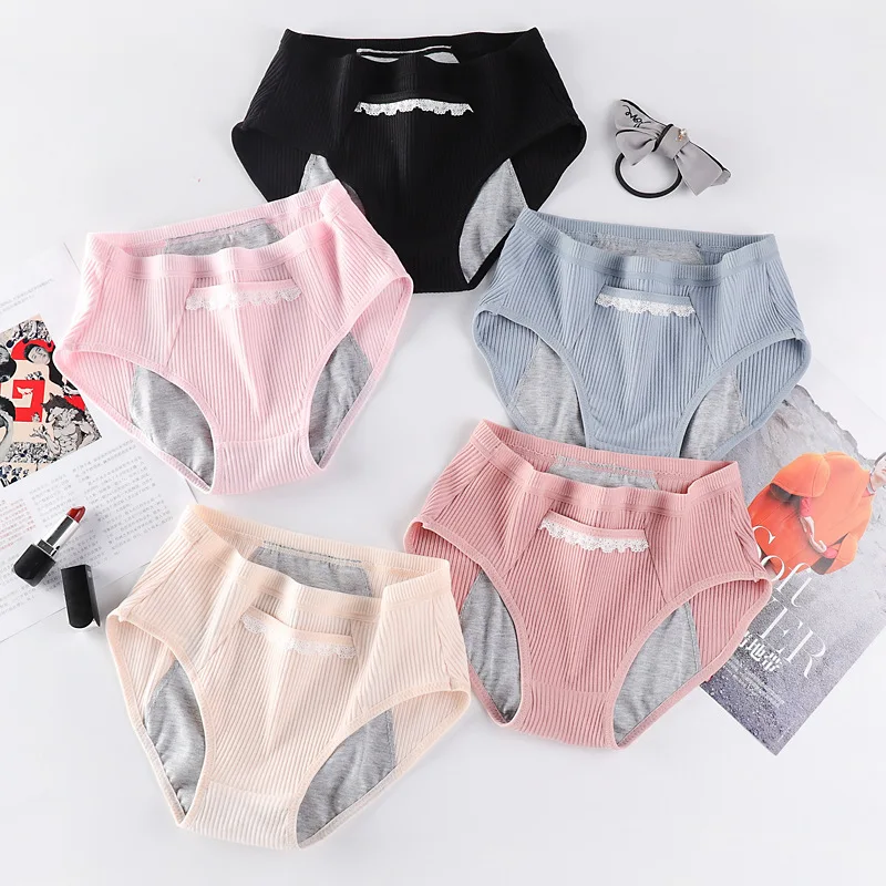 Cotton Menstrual Panties Leak Proof Breathable Sexys Panties Woman Women Girls Physiological Pants Women\'s Intimates M-XL