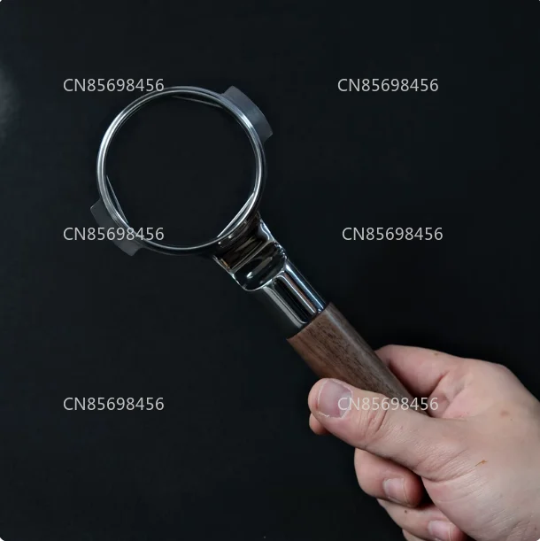 

Озорная шутка, плоская бездонная ручка для кофе, подходит для E61 Hot Mom, черный орех