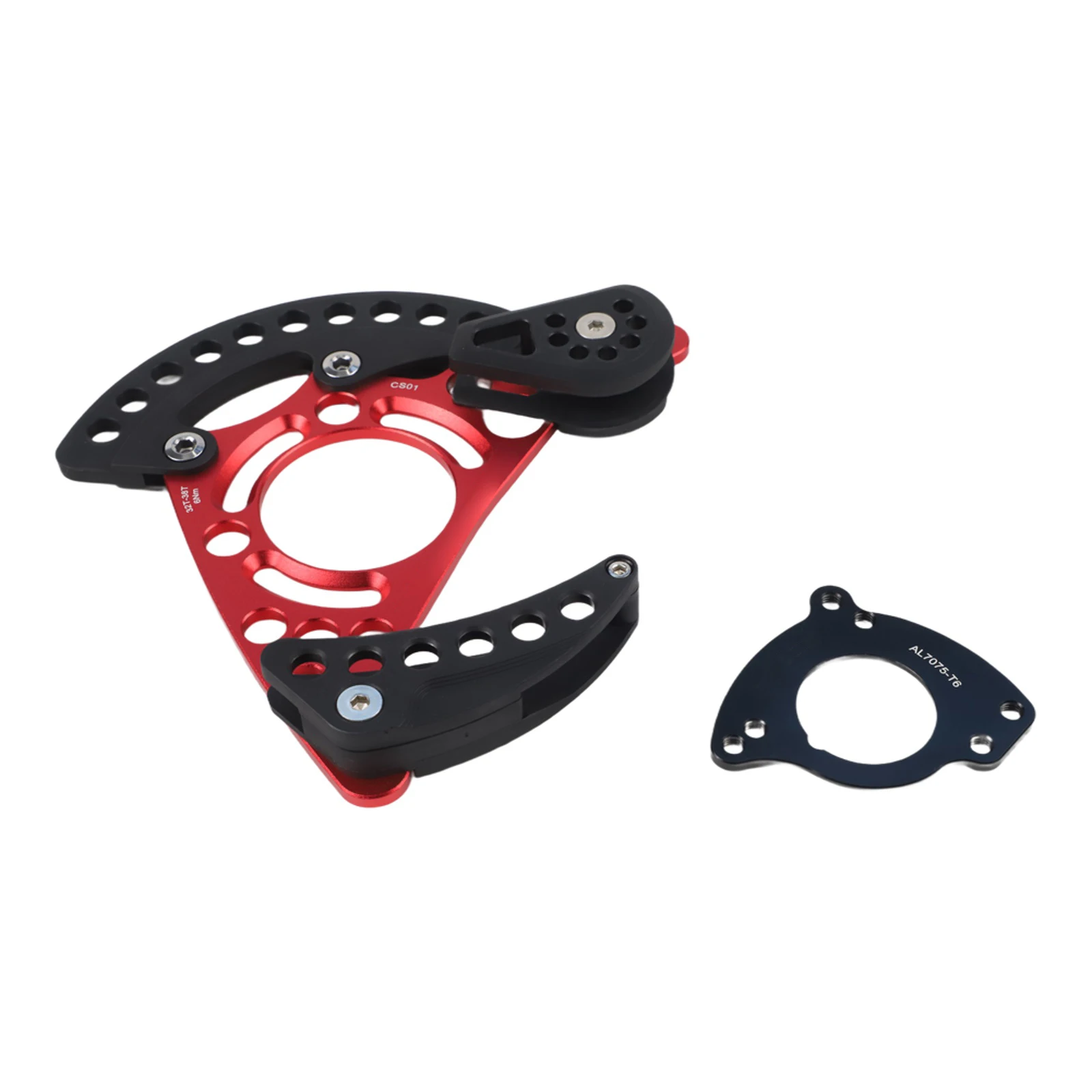 Aluminum Alloy Chain Protector Adapter Included Bottom Bracket Compatibility Chainring Range 32-38T Single Disc Chain Protector
