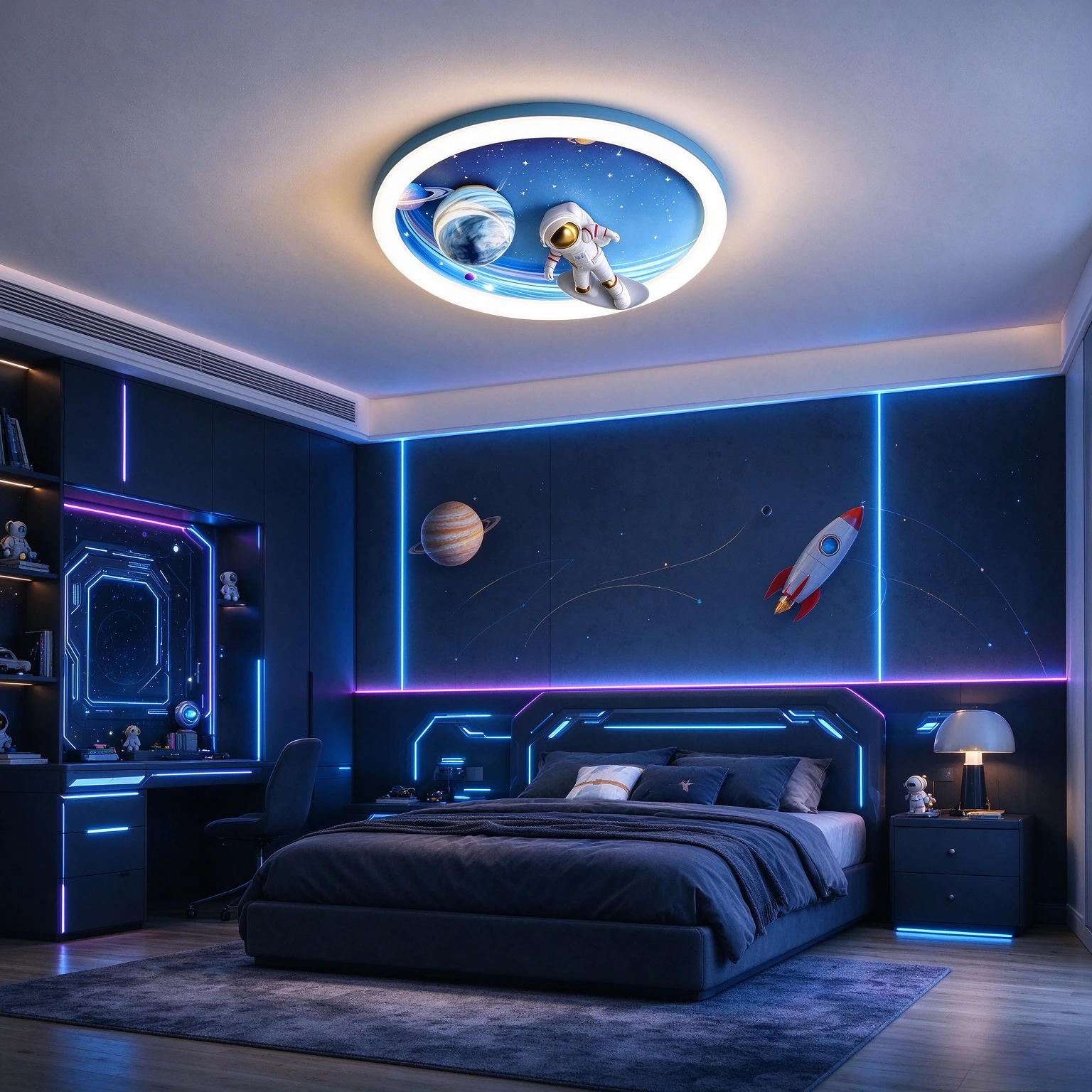 Cartoon Star Moon Ceiling Light 2025 New Full Spectrum LED Eye Care Kids Bedroom Boys Girls Room Remote Control Dimmable
