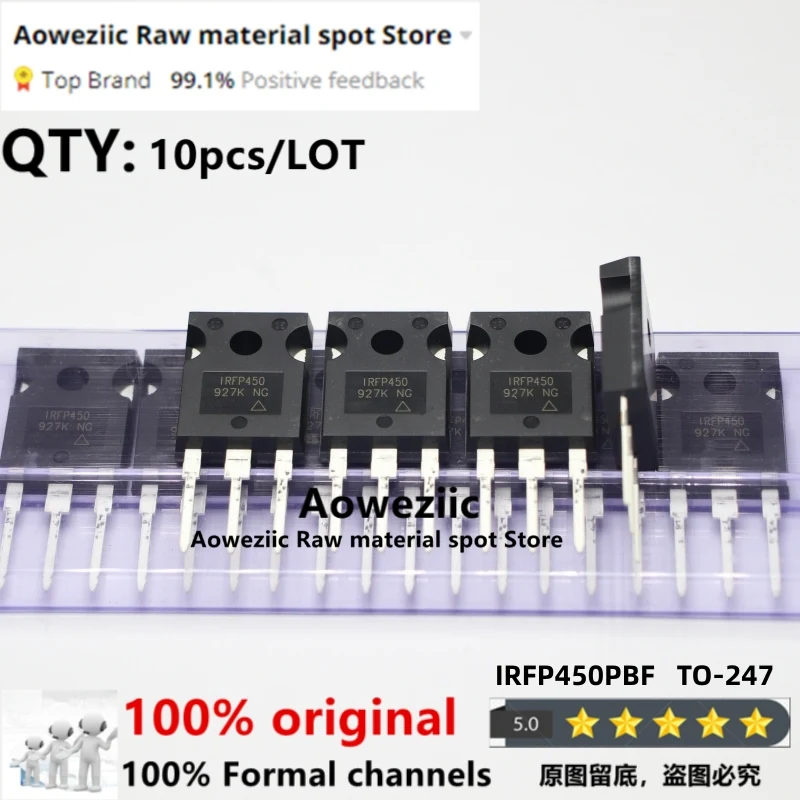 

Aoweziic 2019+ 100% New Imported Original IRFP450 IRFP450PBF TO-247 N trench FET 500V 14A