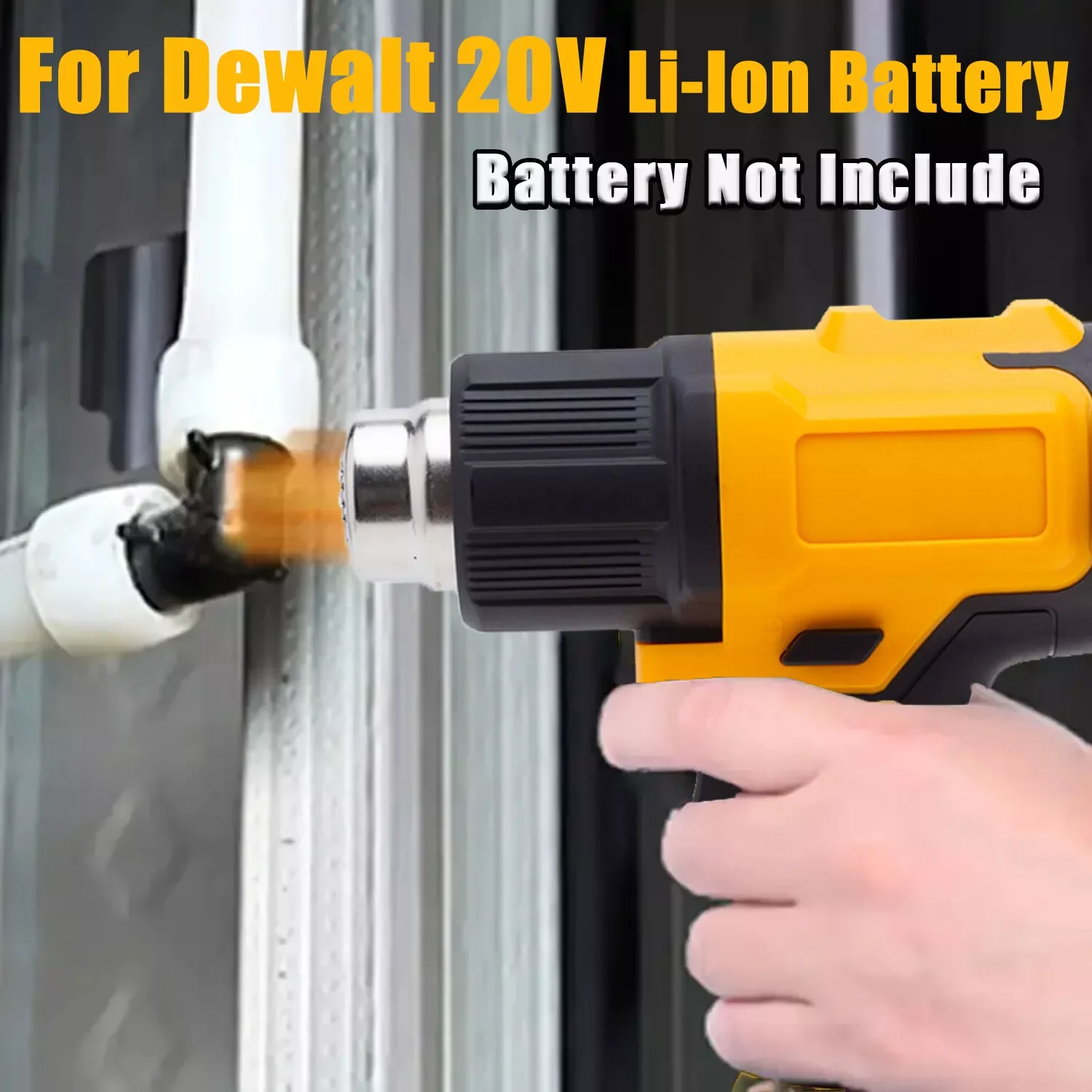 Cordless Heat Gun for Dewalt 20V DCB200 Battery for makita BL1830 Battery With 3 Nozzles Industrial Shrink Wrapping Hot Air Gun