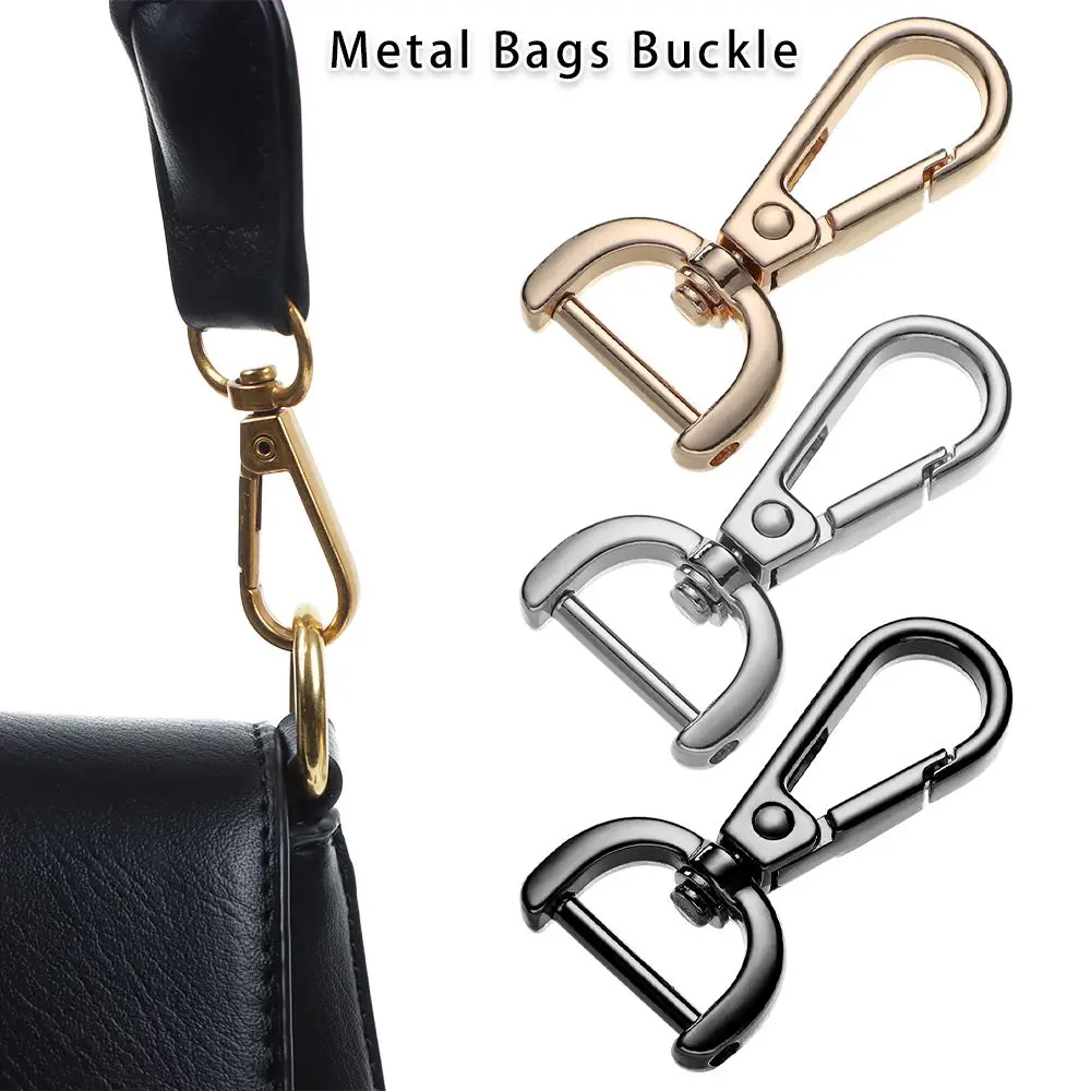 Leather Craft DIY KeyChain Split Ring Collar Carabiner Snap Bags Strap Buckles Screw Buckle Detachable Snap Hook Lobster Clasp