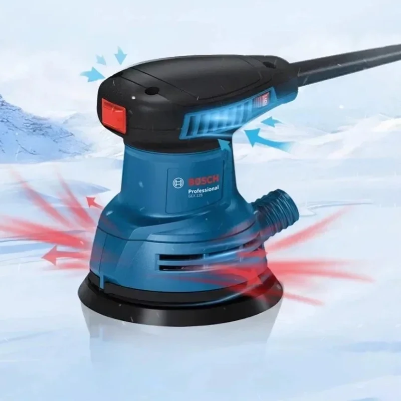 BOSCH GEX 125 Corded Orbital Sander Low Vibration Ergonomic Grip Cabinet Edge Detail Refinishing Equipment