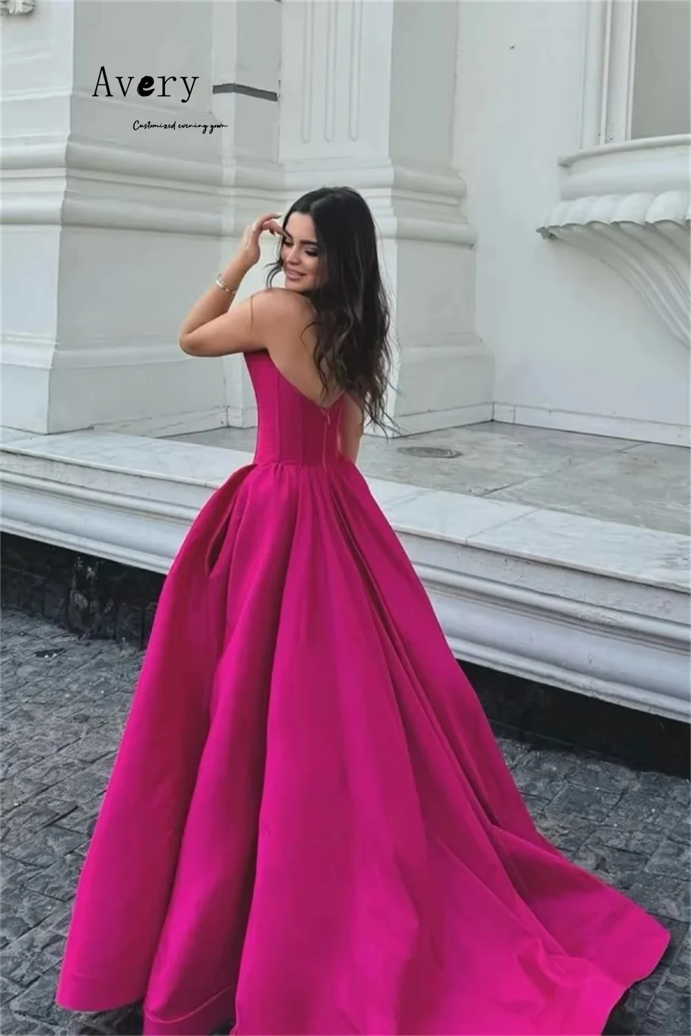 Avery Custom Rode Off-shoulder A-lijn Avondjurken Vrouw Elegante Feestjurken voor Vrouwen Luxe Dames Avondjurken Jurk