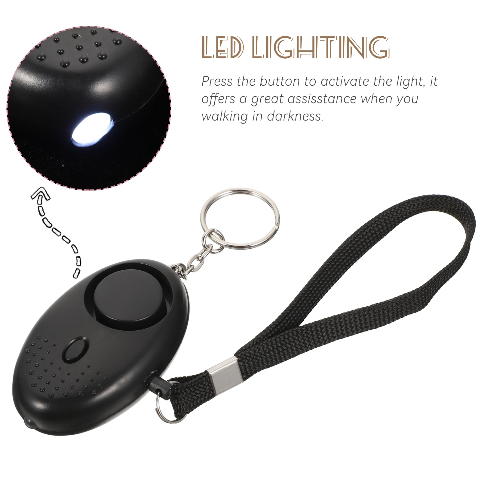 

2 Pcs 130Db Personal Alarm Emergency Personal Security Alarm with LED Flashlight Safety Defense for Women/Night Workers/Kids/Eld