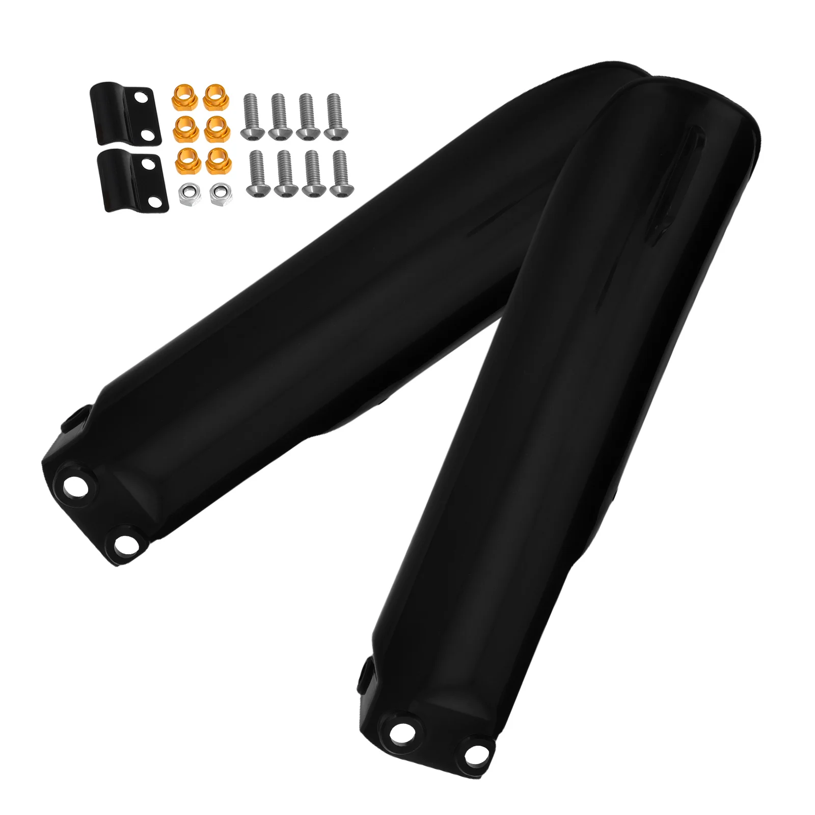 

Motorcycle Shock Absorber Guard Durable Material Easy Installation Front Fork Cap Protector Replacement Mudguard Cover Black